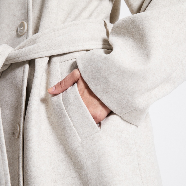 Short belted coat "Kendall" Light Beige
